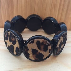 🐆 Cheetah print leather bracelet